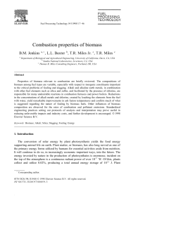 Combustion properties of biomass