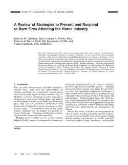 A Review of Strategies to Prevent and Respond to Barn Fires