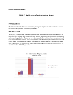 2014-15 Six Months after Graduation Report