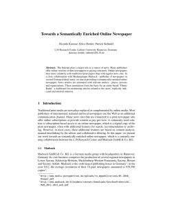 Towards a Semantically Enriched Online Newspaper