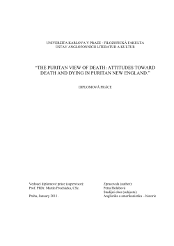 the puritan view of death: attitudes toward death and dying in puritan