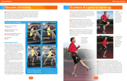 Dynamic stretching Example of a general warm-up