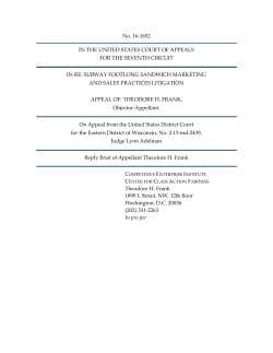 No. 16-1652 IN THE UNITED STATES COURT OF APPEALS FOR