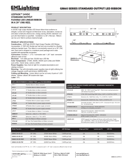 GM60 SERIES STANDARD OUTPUT LED RIBBON