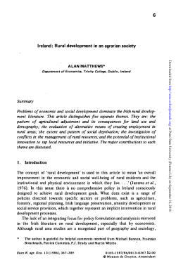 Ireland: Rural development in an agrarian society