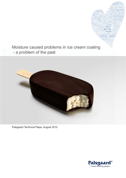 Moisture caused problems in ice cream coating - a