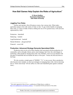 How Ball Games Help Explain the Risks of Agriculture.