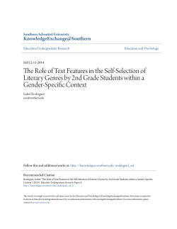 The Role of Text Features in the Self