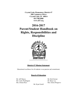Elem Handbook_16-17 - Crystal Lake Elementary District 47