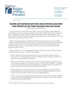 income gaps between very rich and everyone else more than tripled