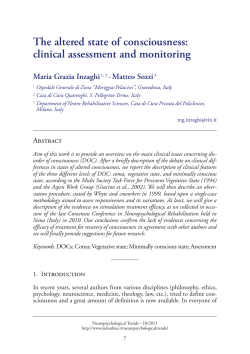 The altered state of consciousness