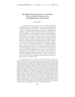 Retributive Damages: A Theory of Punitive