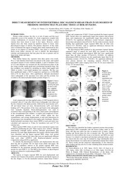 Poster No: 1138 - Orthopaedic Research Society