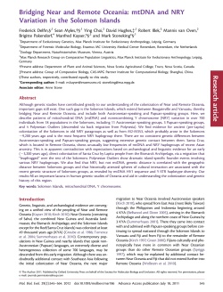 Bridging Near and Remote Oceania: mtDNA and