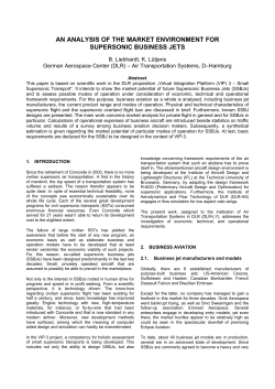 an analysis of the market environment for supersonic business jets