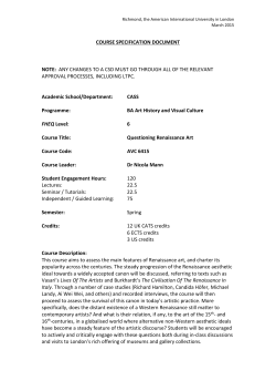 course specification document note: any changes to a csd must go