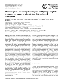 The tropospheric processing of acidic gases and hydrogen sulphide