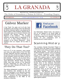 September 2012 - Granaderos de Galvez