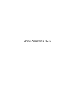 Common Assessment 3 Review