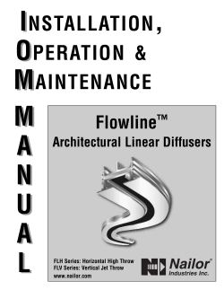 Flowline Architectural Linear Diffusers &bull; Installation