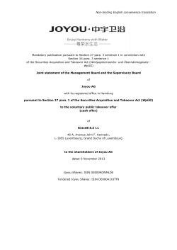 of th pursu Mandatory p he Securities Joint sta uant to Sect