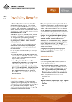 Invalidity Benefits