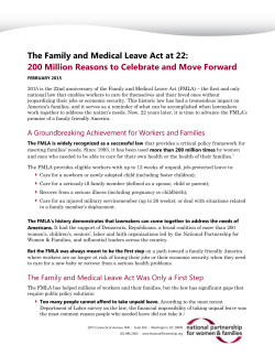 The Family and Medical Leave Act at 22