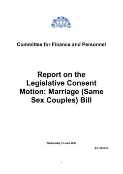 (Same Sex Couples) Bill