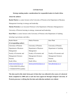 1 COVER PAGE Strategy-making modes: considerations for
