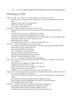 Chronology of 1929 - City of Anacortes