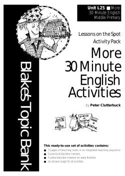 30 Minute English Activities