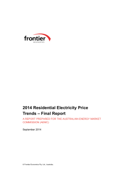 2014 Residential Electricity Price Trends – Final Report