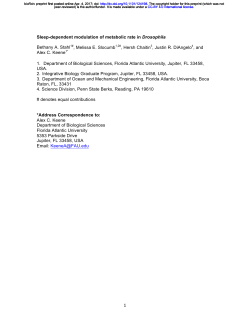 Sleep-dependent modulation of metabolic rate in