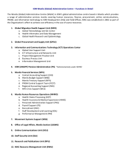 MAC Functions in Detail - International Organization for Migration