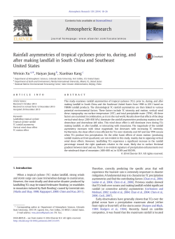 Rainfall asymmetries of tropical cyclones prior to, during, and after