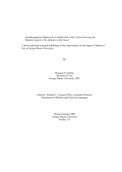 Autobiographical Subjectivity in Judith Ortiz Cofer`s