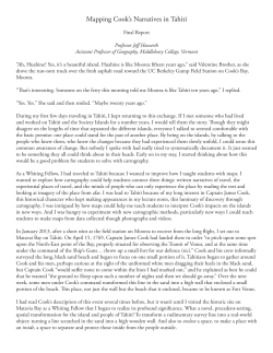 Mapping Cook`s Narratives in Tahiti