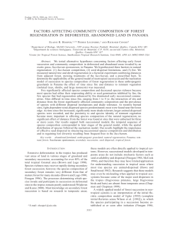 factors affecting community composition of forest regeneration in