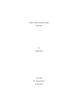 Theme Analysis Research Paper &ldquo;Beowulf&rdquo; by Joseph Ortiz LIT