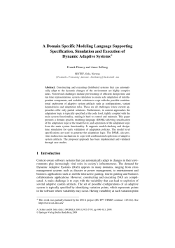 A Domain Specific Modeling Language Supporting
