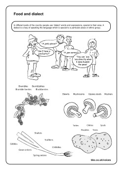Food and dialect