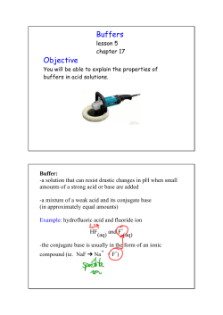 Buffers Objective