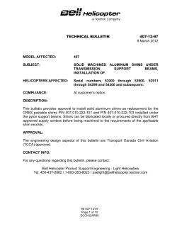 TECHNICAL BULLETIN 407-12-97 8 March 2012 MODEL
