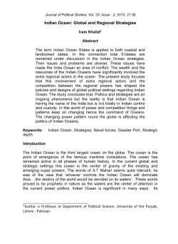 Indian Ocean: Global and Regional Strategies by Iram Khalid