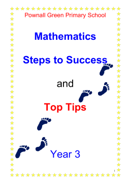 Mathematics Steps to Success and Top Tips Year 3
