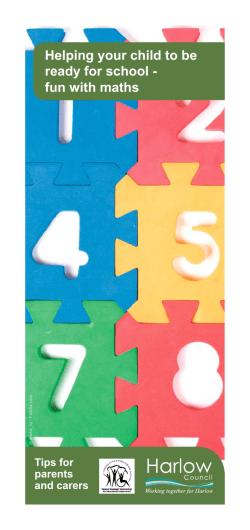 Ready for school - maths leaflet