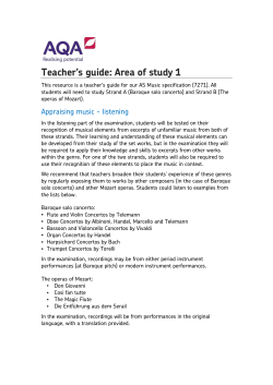 AS Music Area of study 1 Teacher guide