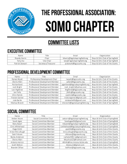 Name Title Email Organization Brandy Harris Chair bharris
