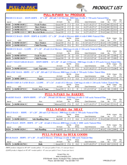 PRODUCT LIST PNP SALES SHEET ja