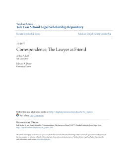 Correspondence, The Lawyer as Friend